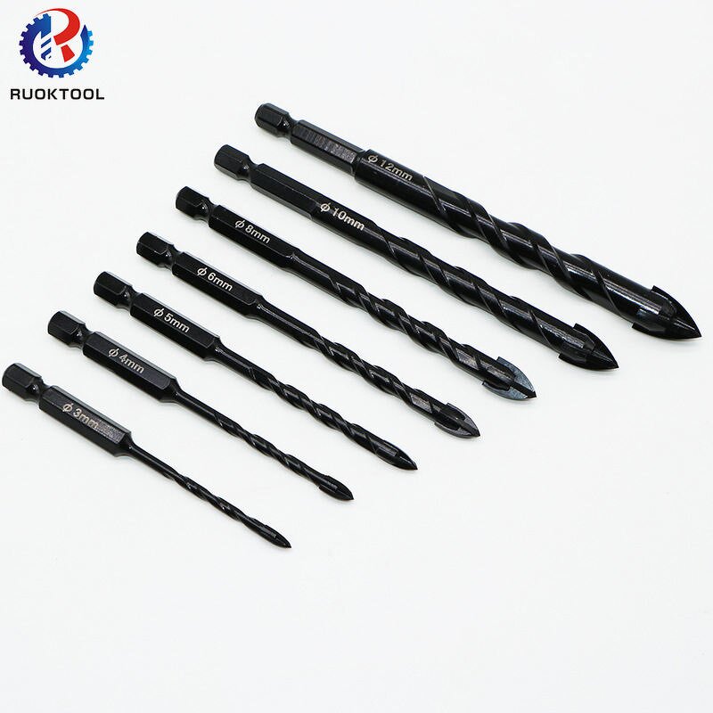 Alloy Drill Bit Manufacturer - Triangle Hex Spiral Dry Wet