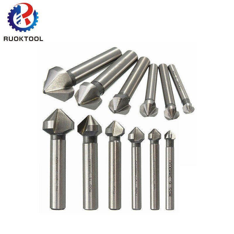 Chamfer Cutter Set Manufacturer - 6pcs 3 Flute HSS End Mill