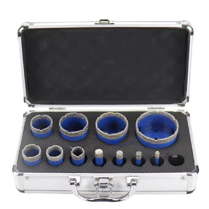 Diamond Hole Saw Kit Manufacturer - 12pcs 6-68mm M14 Brazing Kit