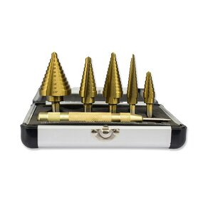 Step Drill Bit Set Factory - 6Pcs Center Stepped Titanium