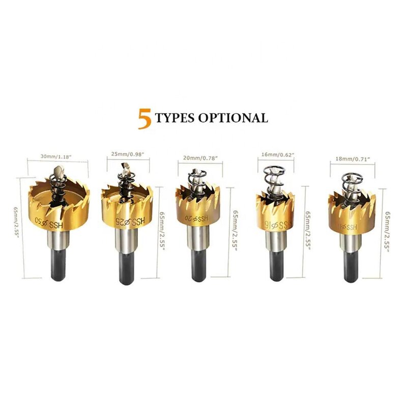 Hole Saw Set Supplier - 5Pcs HSS Stainless Steel Wrench