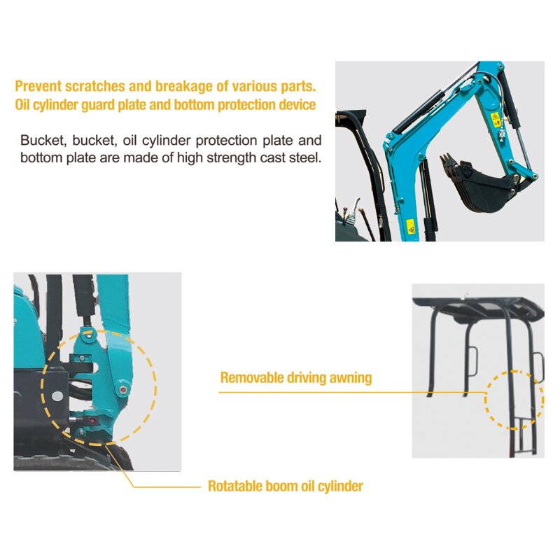 Mini Excavator Factory - 0.8 Ton Minibagger Small Hydraulic Crawler at Factory Price