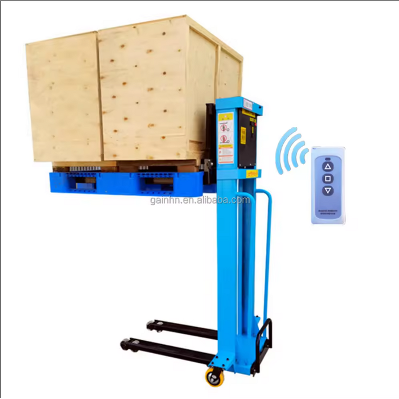 Pallet Stacker Supplier - 2024 Hydraulic Small Remote Control Manual Portable