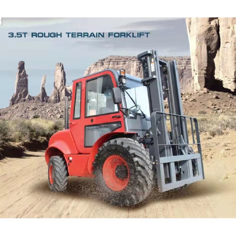 All Terrain Forklift Manufacturer - New 4x4 Diesel 3.5-5 Ton Two Stage Mast