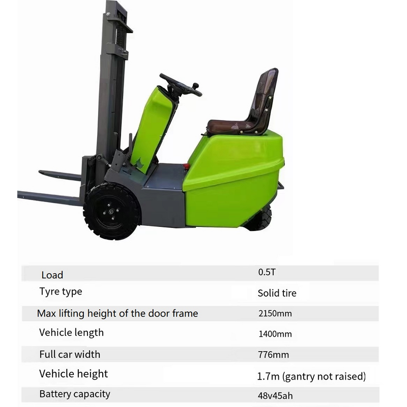 Electric Forklift Factory - Small 0.5 Ton Loading for Freight Station Use