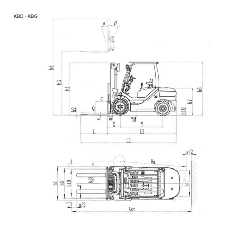 Used Diesel Forklift Factory - Hot Sale 2.5ton Lift 7m Japanese Engine Second Hand