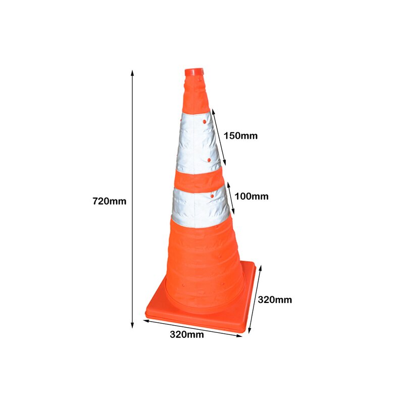 Traffic Cone Supplier - 28-Inch Collapsible LED Light Multi-Purpose