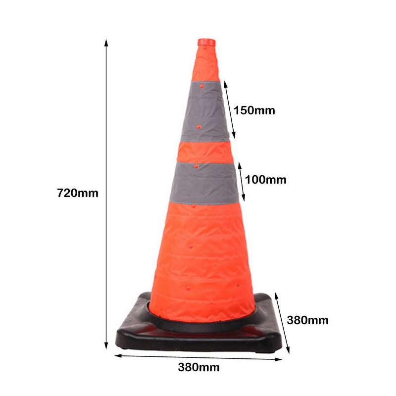 Traffic Cone Manufacturer - 28-Inch Orange Red Collapsible Rubber