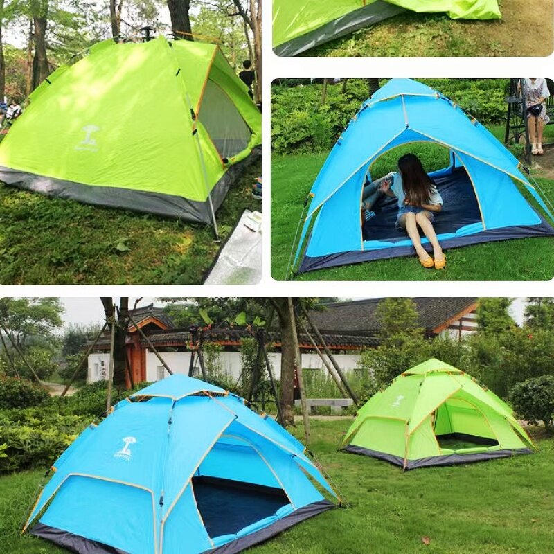 Camping Tent Manufacturer - 4-Person Double Layer Automatic Hydraulic