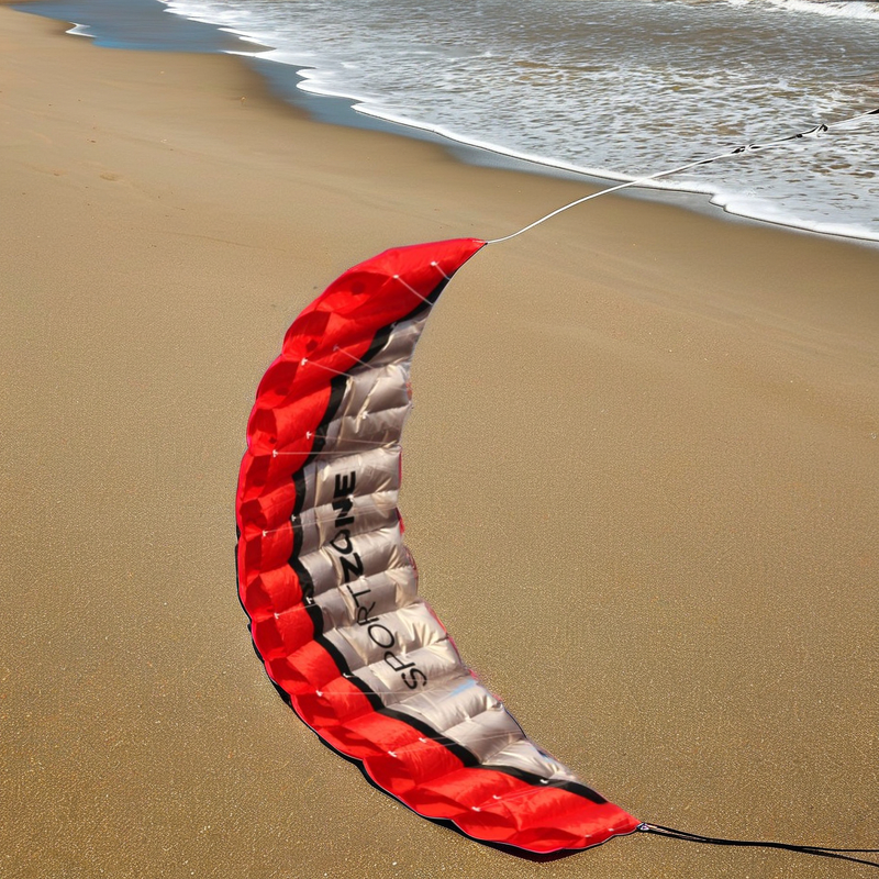 Parafoil Kite Factory - 2.5m Red Dual Line Power Braid