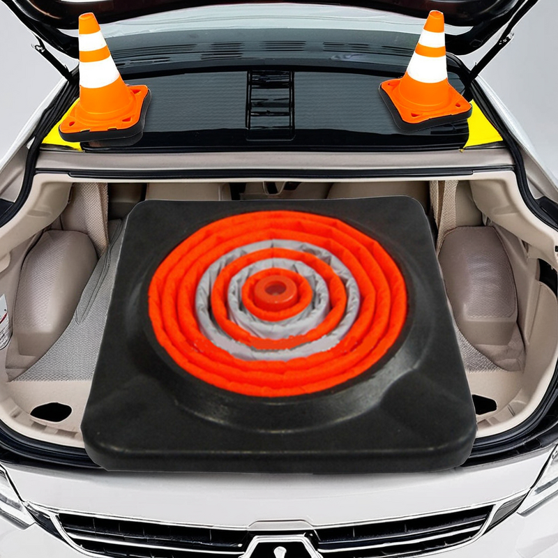 Traffic Cone Factory - Collapsible LED Light Rubber Base