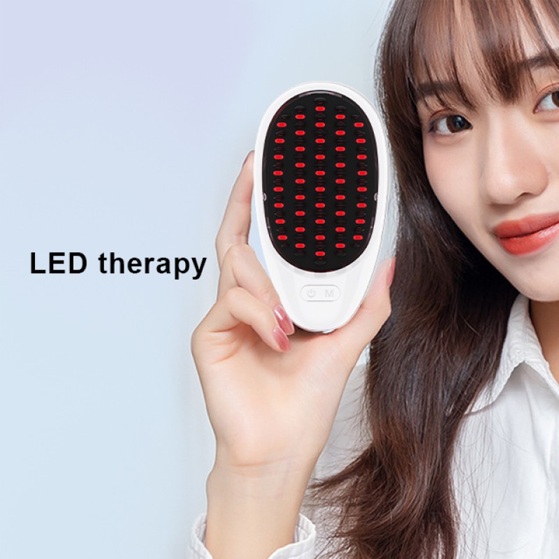 2022 Popular Electric Scalp Massager Cordless Anti-Hair Loss Comb with Vibration Therapy Plastic Head Massage Brush