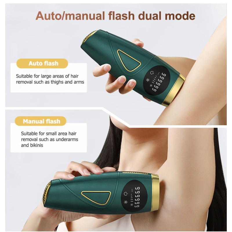 Handheld IPL Laser Epilator for Permanent Painless Hair Removal 999999 Flashes with Ice Cooling for Body and Bikini