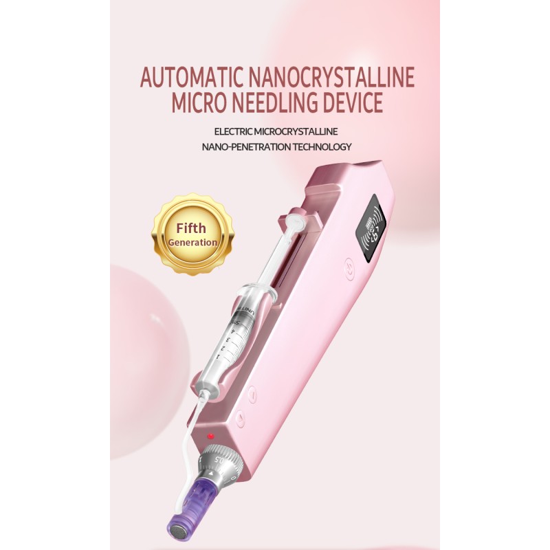 Professional Wireless Dermapen Microneedling Derma Pen Anti-Wrinkle Water Meso Injector LED Indicator PC Electric Beauty Pen