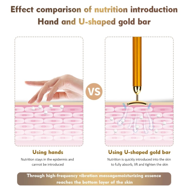 Hot Sales Face Massage Beauty Products Skin Care 24k Face Lifting Device v Shape Face Lift High Vibration Facial Beauty Tool