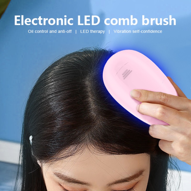 2022 Popular Electric Scalp Massager Cordless Anti-Hair Loss Comb with Vibration Therapy Plastic Head Massage Brush