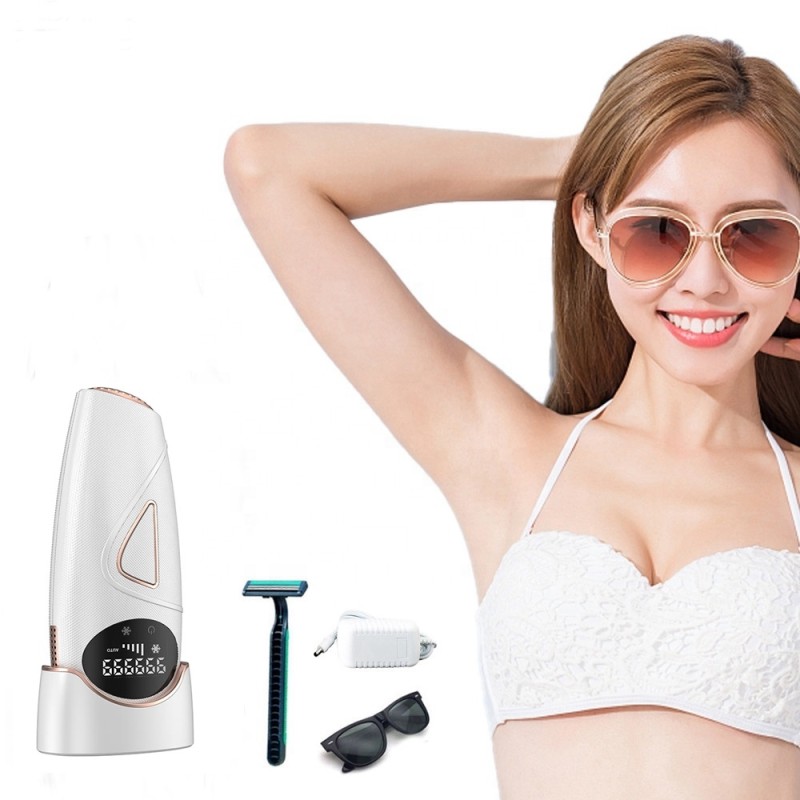 Professional Handheld IPL Permanent Hair Removal Laser Machine 999999 Flashes Painless Pulsed Light
