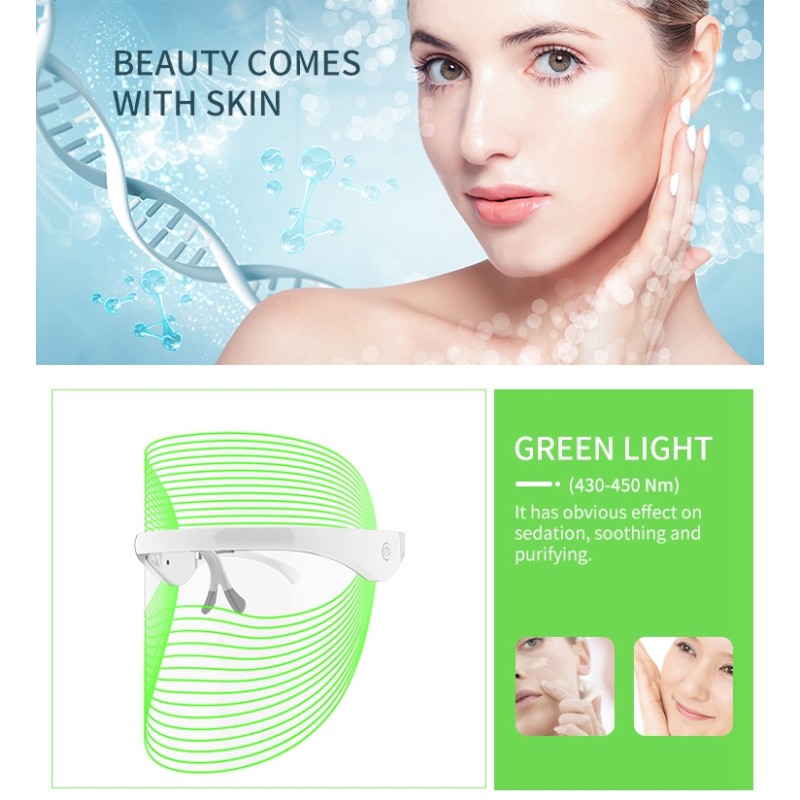 2024 Professional Anti-Aging Tech Gadgets Portable 7 Color LED Photon Light Facial Beauty Mask