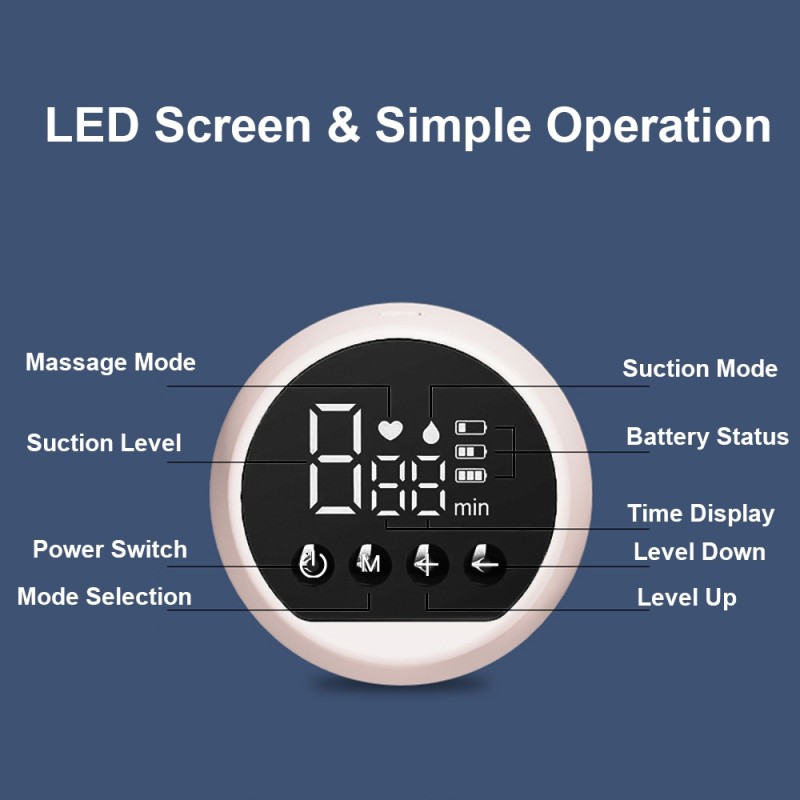 Electronic 9 Intensity Silicone Breast Pump Manual Powerful Breast Nursing Suction Instrument  Handheld Electric Breast Pump