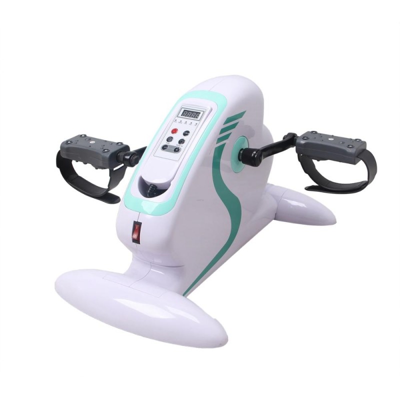 Portable Mini Pedal Exerciser Home Fitness  Electronic Arm and Leg Trainer  Automatic Mini Leg Pedal Exerciser Bike for Elderly