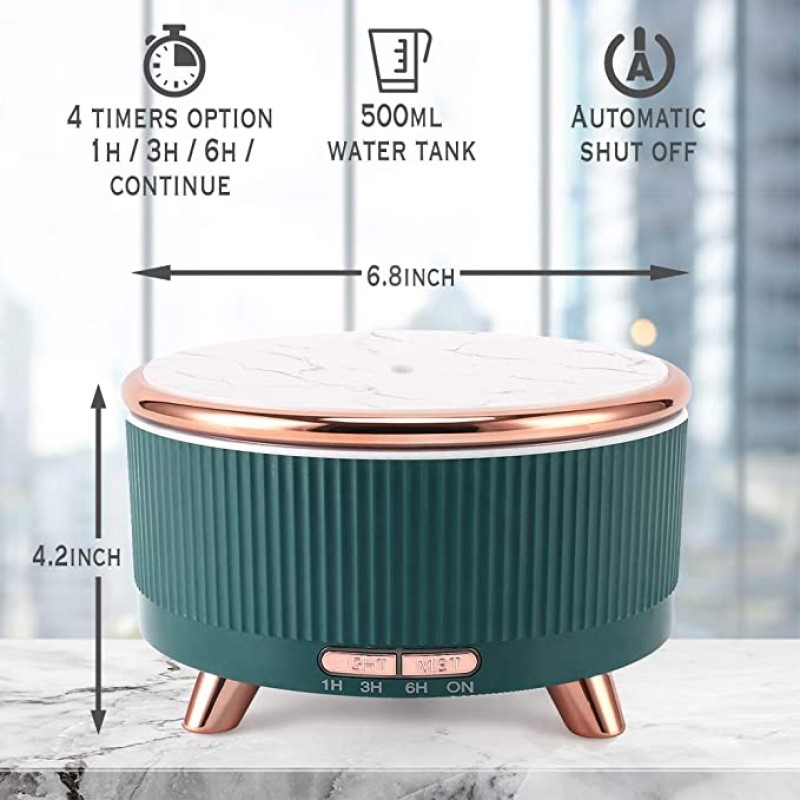 Portable Home Luxury Small Electronic Plug in Air Freshener 500 ML Led Light Electric Essential Oil Diffuser