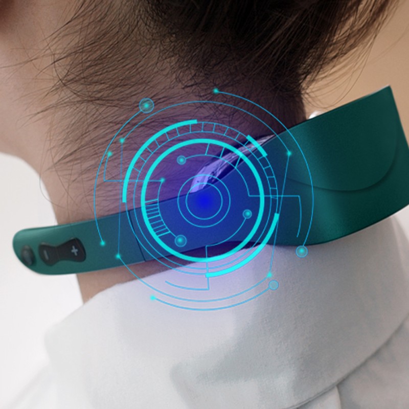 Professional Health Care Pain Relief Electric Pulse Neck Massager  USB Rechargeable Heating Vibration Neck Massager Machine
