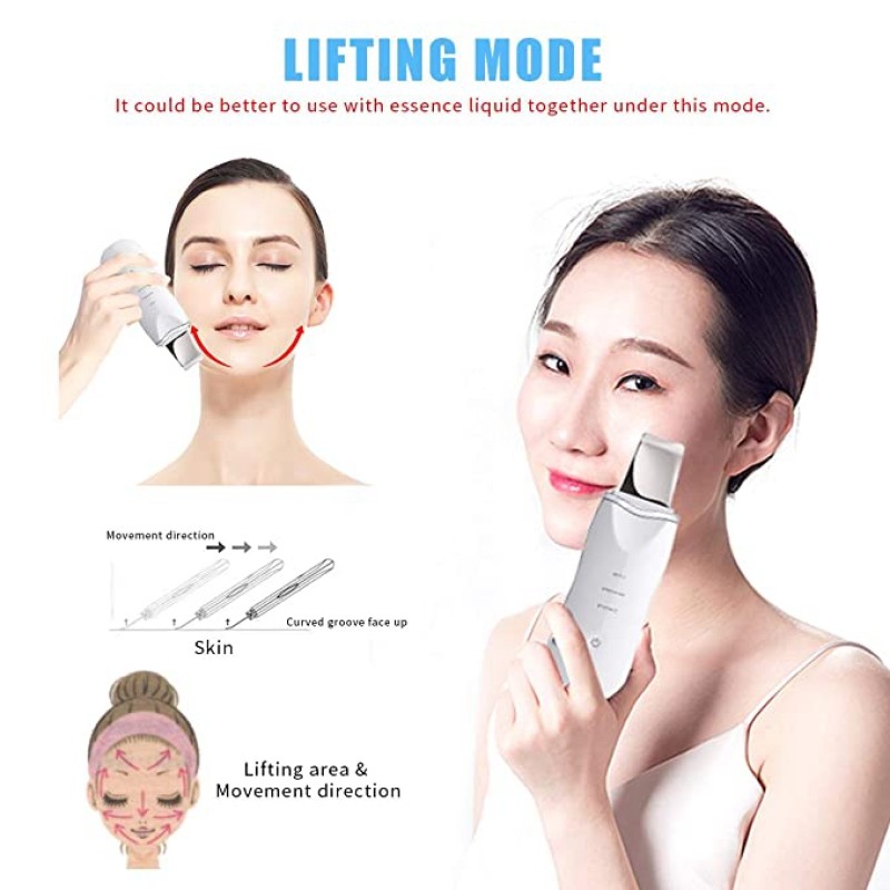 Professional Powerful Vibration Hand-held Skin Scrubber Spatula Deeply Cleaning Electronic Face Cleaner with USB Plug-In