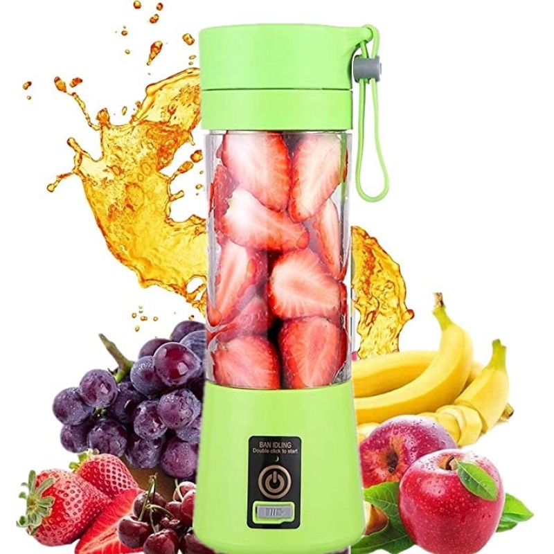 2024 Popular Portable USB Rechargeable Multi-Function Juicer Blender 380ML Plastic Bottle Electric Fruit Sports Entertainment