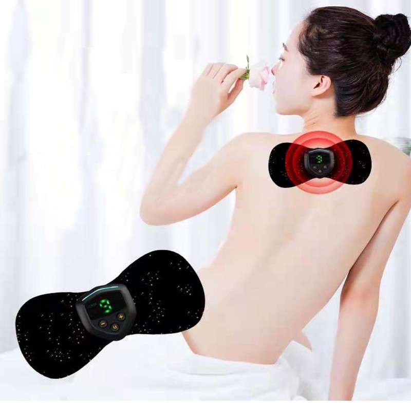 Professional Portable Mini Neck Massager with 10 Intensity EMS Body Relaxation Cervical Sticker