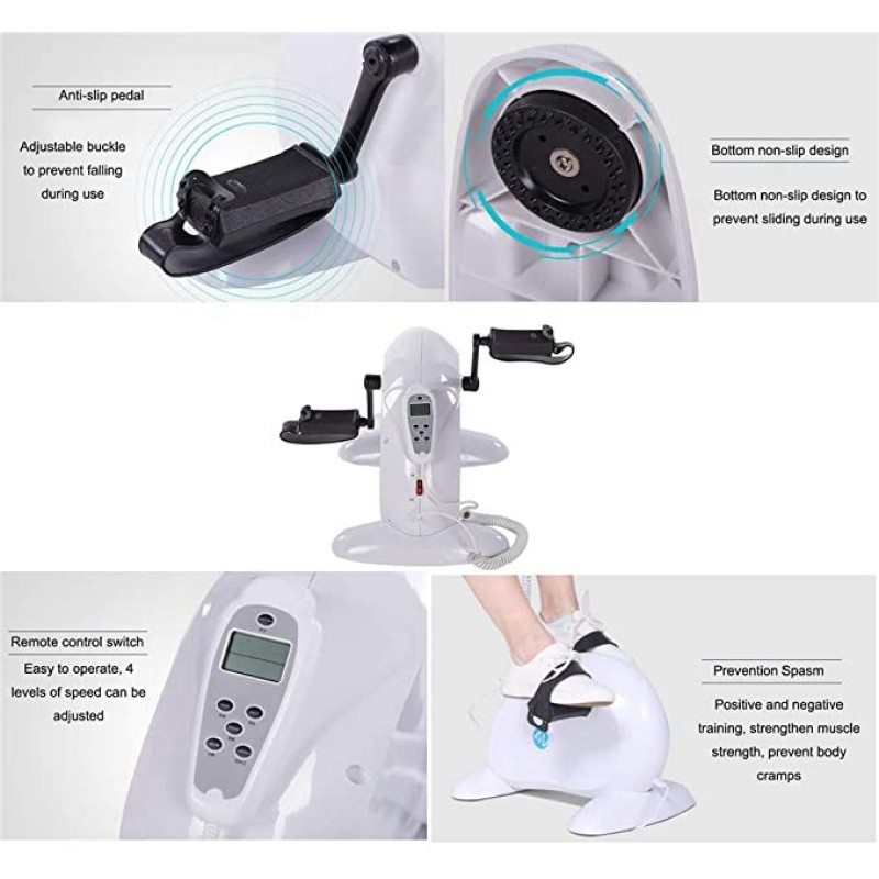 Personal Home Use Electronic  Stationary Bike Bicycle Mini Exercise Peddler Leg Trainer Auto Mini Indoor Exercise Pedal Bike