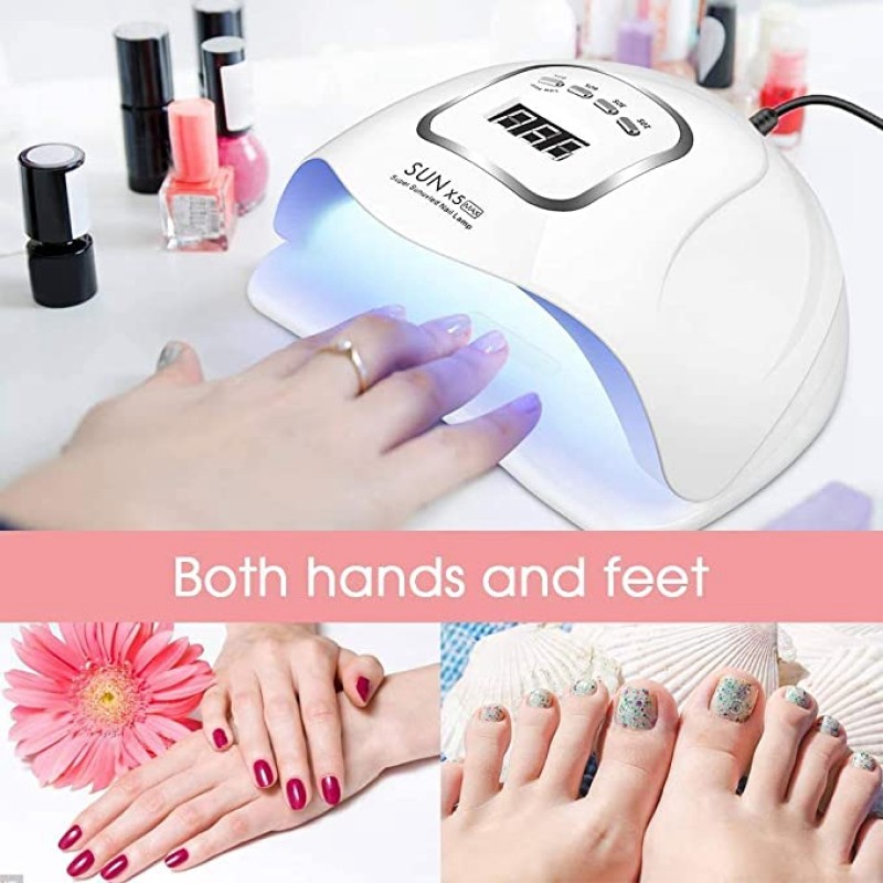 Professional UV LED Nail Dryer Lamp 150 WUV with 36 LEDS and 4 Gears Adjustable Light Gel Polish Drying Made of Plastic