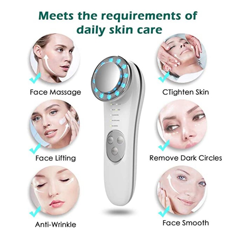 Tech Gadgets 2025 Electronic Home Use Portable Skin Clean Beauty Massage Skin Rejuvenation EMS Facial Beauty Device