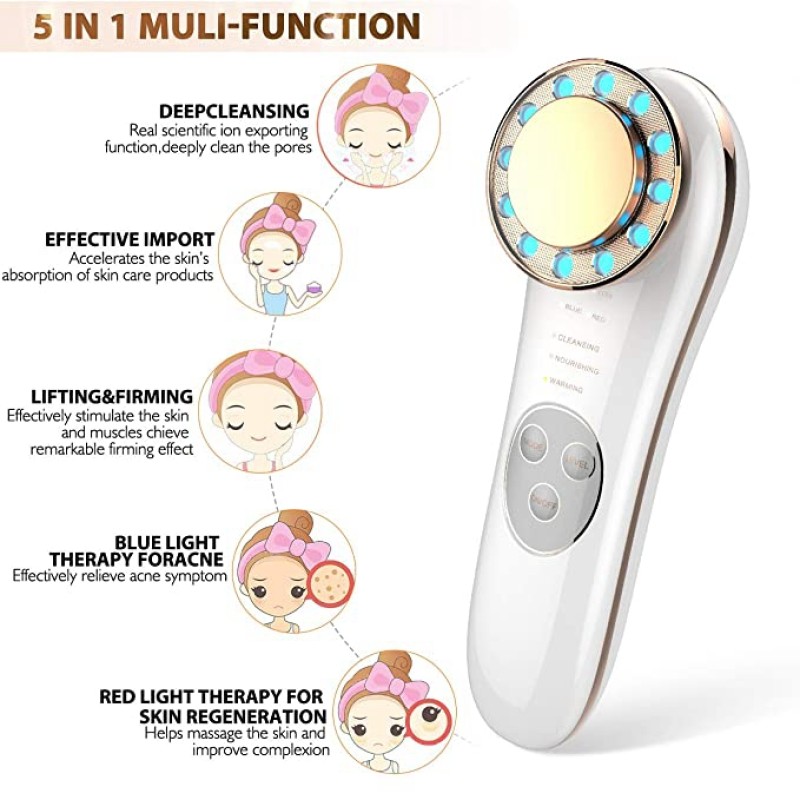 Tech Gadgets 2025 Electronic Home Use Portable Skin Clean Beauty Massage Skin Rejuvenation EMS Facial Beauty Device