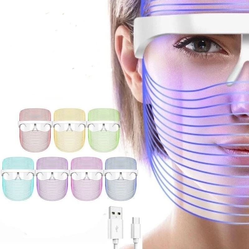 2024 Professional Anti-Aging Tech Gadgets Portable 7 Color LED Photon Light Facial Beauty Mask