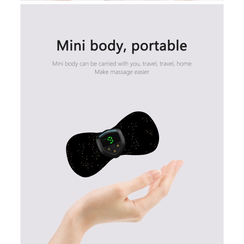 Professional Portable Mini Neck Massager with 10 Intensity EMS Body Relaxation Cervical Sticker