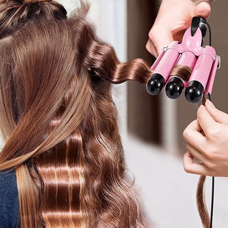2025 New Product Ideas Personal Electric for Magic Hair Curler Three Barrel Crimping Wand Styling Professional