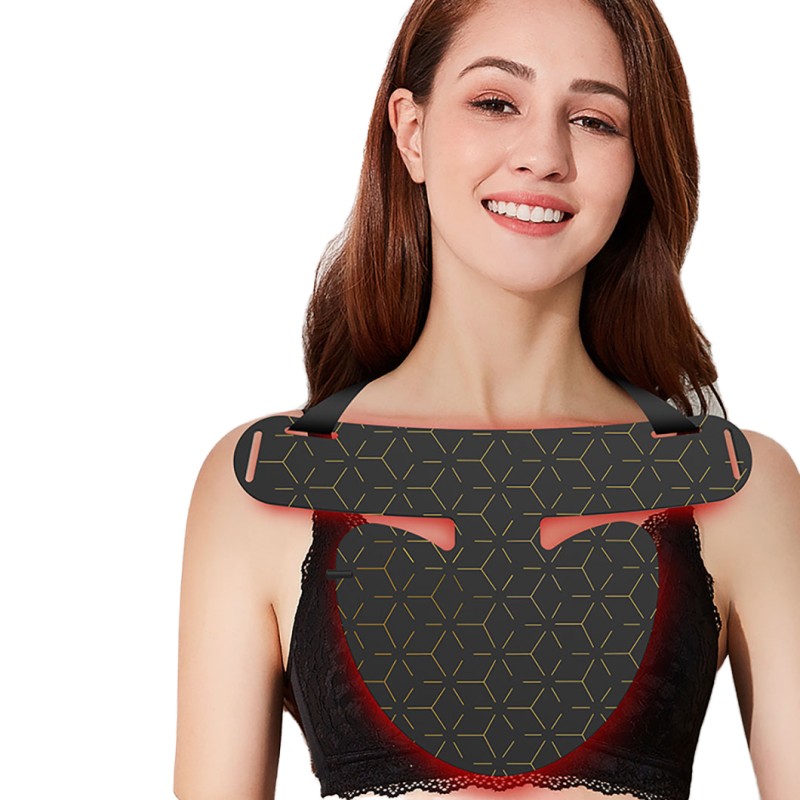 Factory Outlet Weinkle Removal Silicone LED Neck Beauty Instrument Photon Infrared Light Therapy for Skin Standing Face