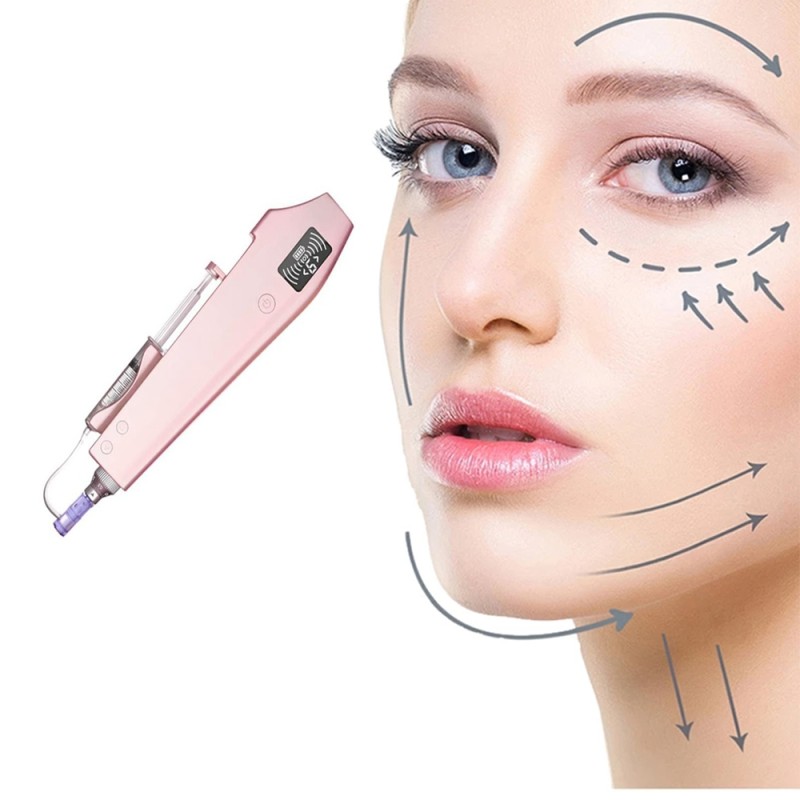 Professional Wireless Dermapen Microneedling Derma Pen Anti-Wrinkle Water Meso Injector LED Indicator PC Electric Beauty Pen