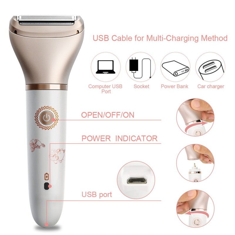 High-Grade 2-in-1 Women's Epilator and Body Hair Removal Device  Electric Eyebrow  Bikini Trimmer Shaver Women