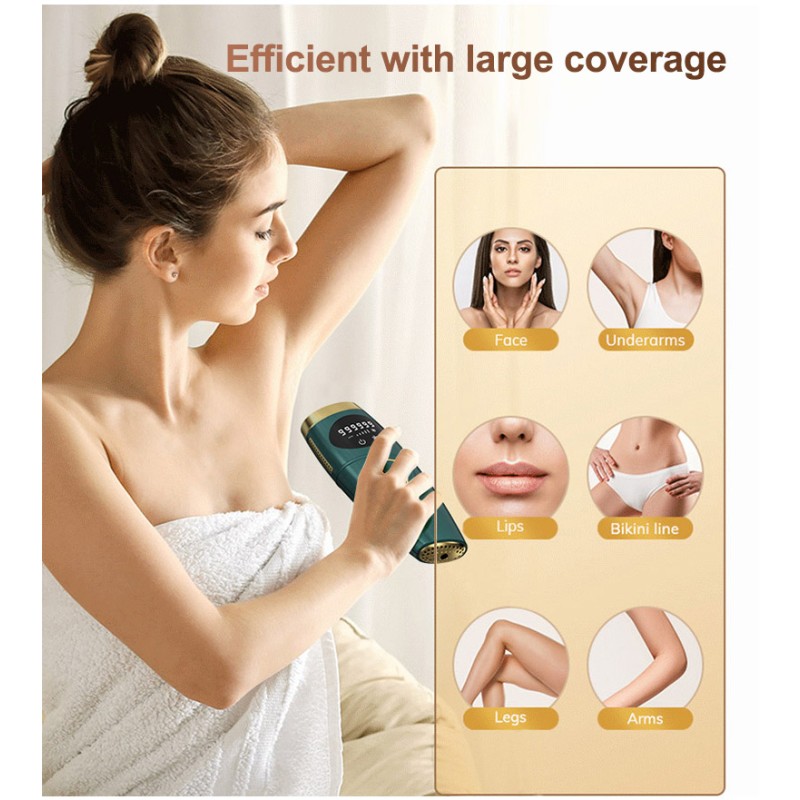 Professional Handheld IPL Permanent Hair Removal Laser Machine 999999 Flashes Painless Pulsed Light