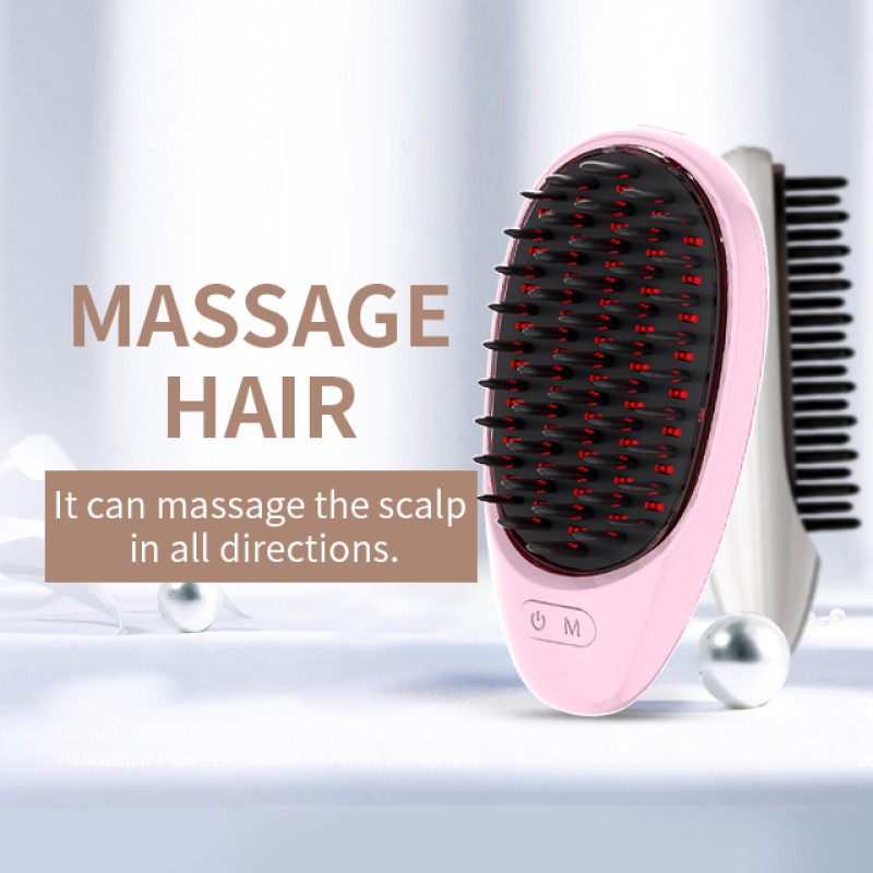 2022 Popular Electric Scalp Massager Cordless Anti-Hair Loss Comb with Vibration Therapy Plastic Head Massage Brush