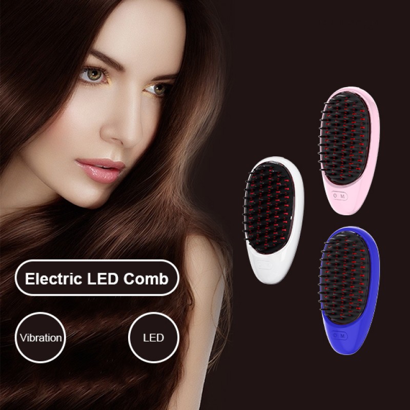 2022 Popular Electric Scalp Massager Cordless Anti-Hair Loss Comb with Vibration Therapy Plastic Head Massage Brush