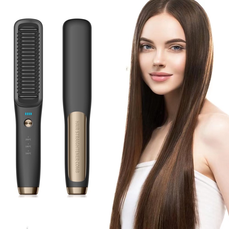 Multifunctional Straightener Straightener Brush Electric Heat Comb Straightener Curler Hair Fast Modeling Tool