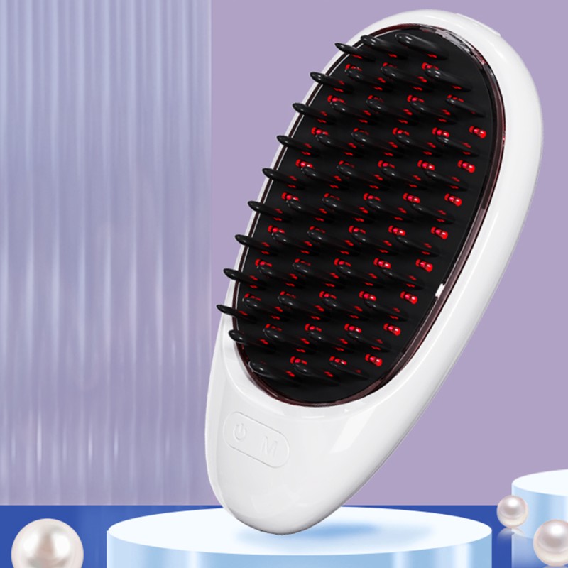 2022 Popular Electric Scalp Massager Cordless Anti-Hair Loss Comb with Vibration Therapy Plastic Head Massage Brush