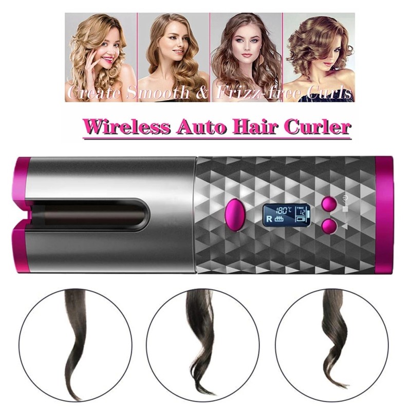 Best Selling Products 2024 Auto Hair Curling Iron Ceramic Rotating Air Curler  Wand Styler Electronic Hair Magic Wand Curler