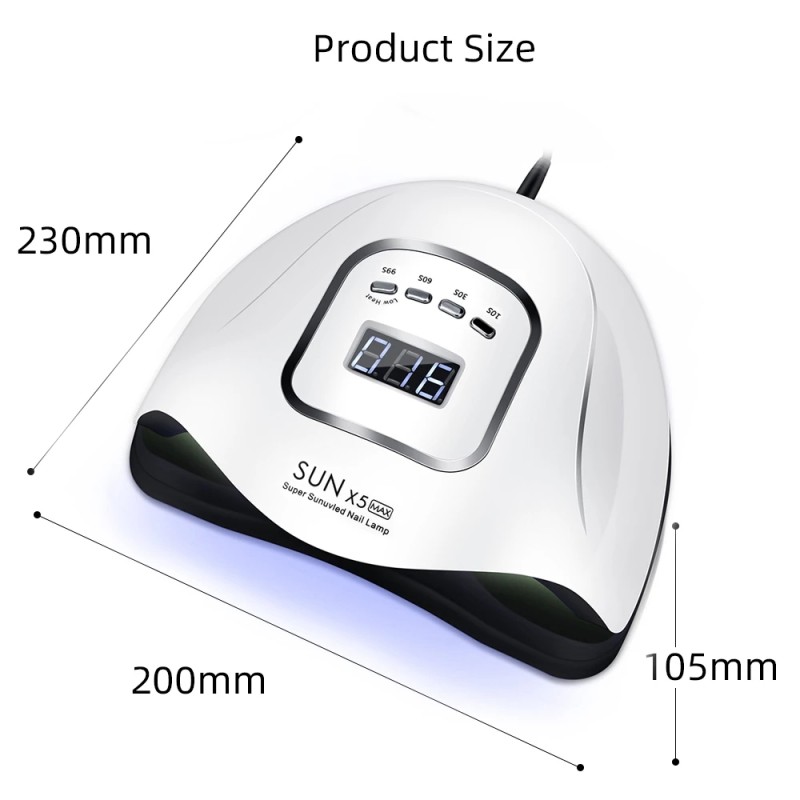 Professional Home Use Nail Care Kit with Mini UV Light Nail Dryer Machine Fast Curing Gel Made of Durable Plastic