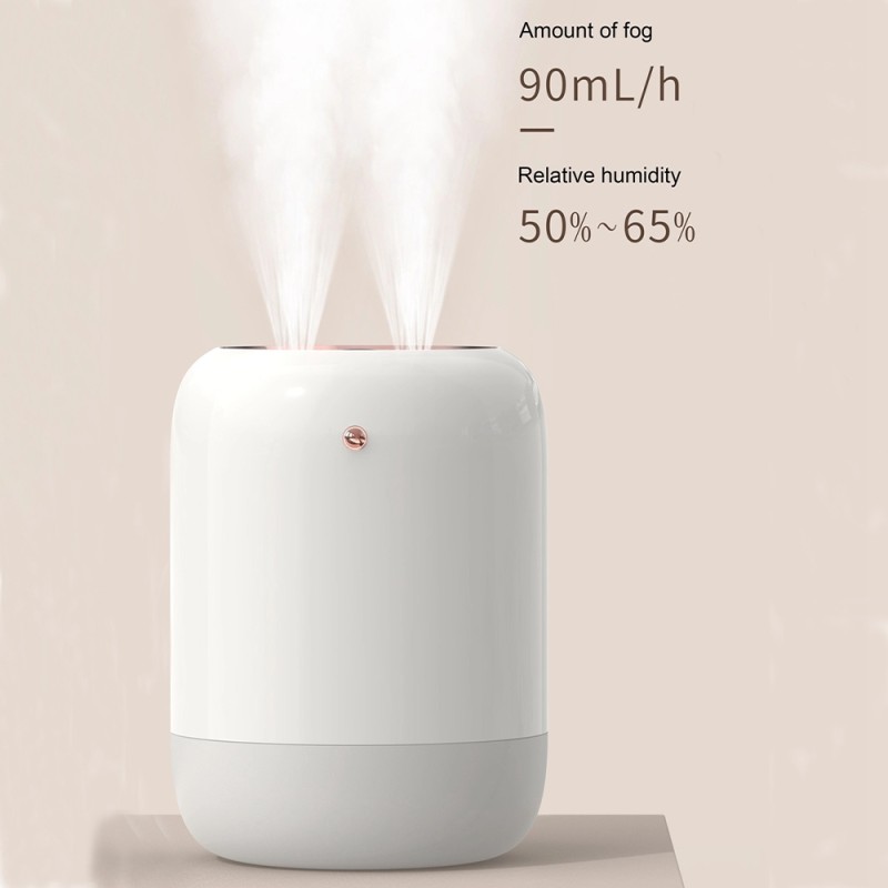 USB Rechargeable 1000ml Mini Ultrasonic Air Humidifier Electronic Double Spray Cool Mist for Bedroom Sports Entertainment