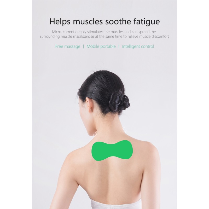 Professional Portable Mini Neck Massager with 10 Intensity EMS Body Relaxation Cervical Sticker