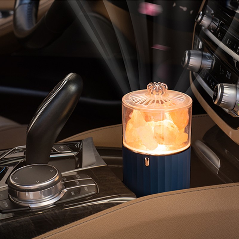 2025 New Arrival Portable Air Humidifier Mini Electronic Salt Crystal Stone Lamp for Home Office Car Use Durable Plastic