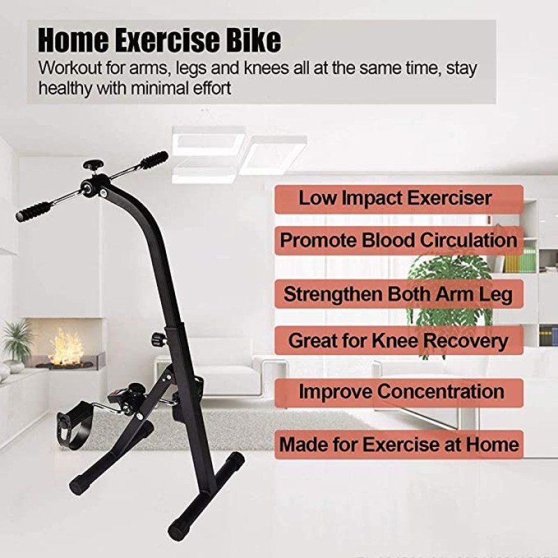 Portable Mini Rehabilitation Exercise Bike with Digital Counter Home Arm and Leg Exercise Equipment